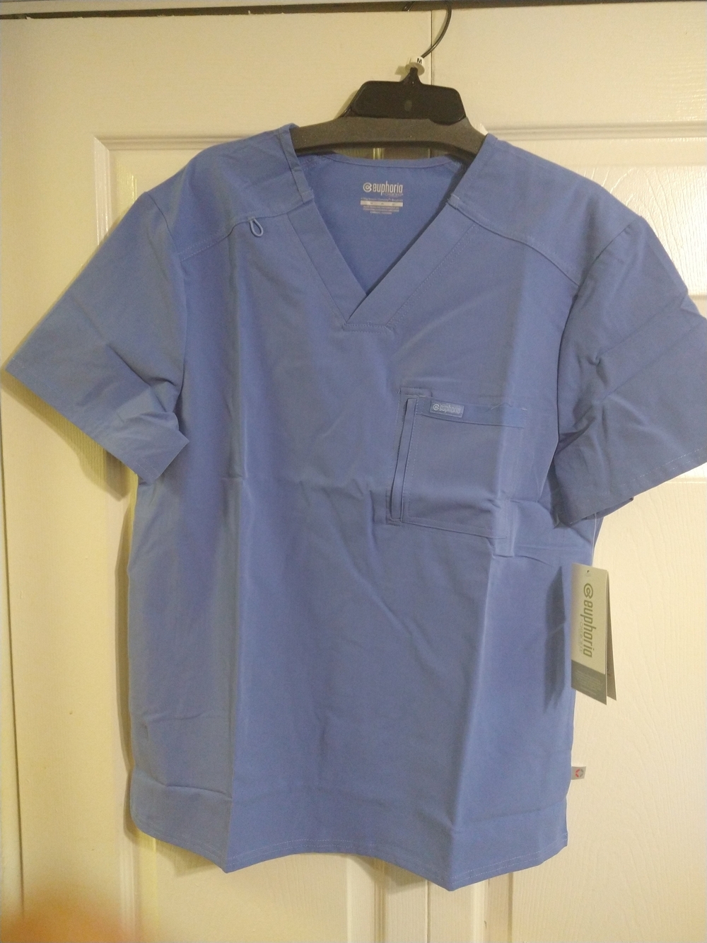 Cherokee Men’s V-Neck Scrub Top in Periwinkle
